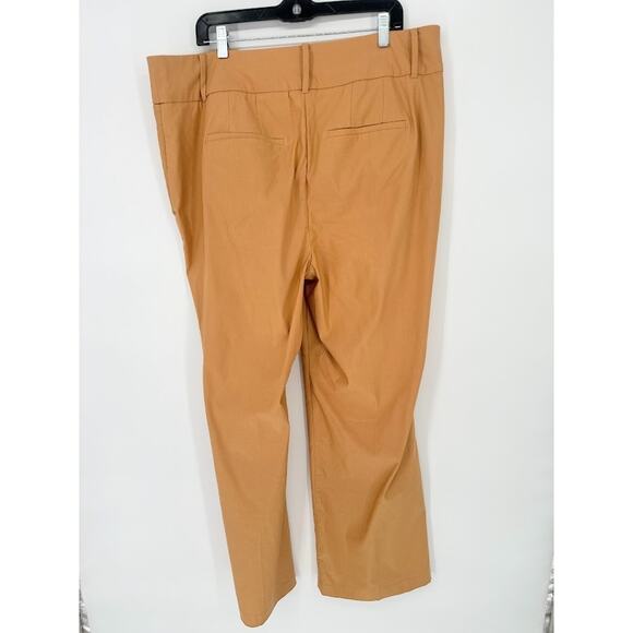 Lane Bryant Womens Straight Pants Size 20 Plus Tan Office Travel Pockets Stretch - Picture 4 of 8